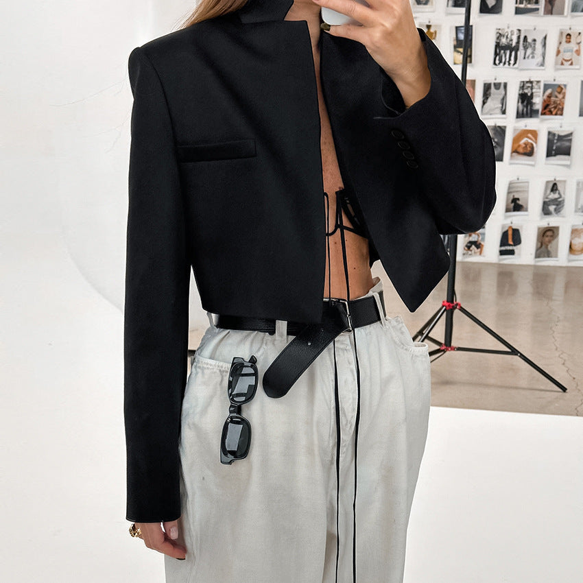 High Grade Small Stand-up Collar All Match Short Coat